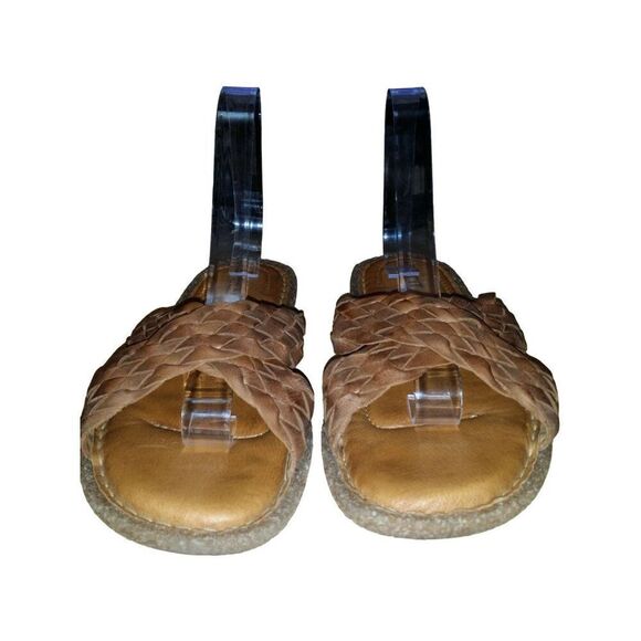 Born Sandals Women Sz 8 M Brown Strappy Woven Leather Summer Boho - Picture 3 of 7
